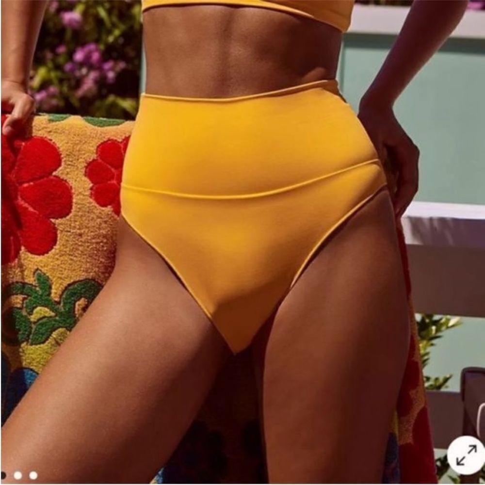 Free People It's Now Cool The Contour Solid High-Waist Surf Bottoms Orange XS